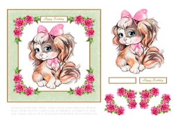 Cute Puppy Birthday Topper - Card #2