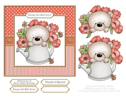 Cute Teddy Bear Birthday/Get Well/Thanks - Card One