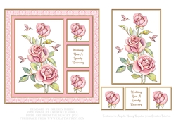 Lovely Roses Get Well Topper - Card One