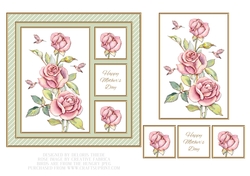 Lovely Roses Mothers Day Topper - Card Four