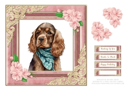 Cute Cocker Spaniel Birthday Topper