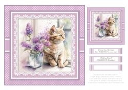 Cute Kitty Birthday Topper #2