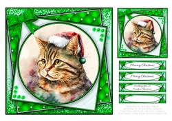 Cute Kitty Christmas Topper - Card Two
