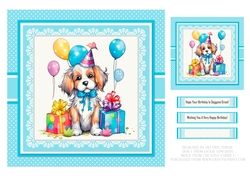 Cute Puppy Birthday Topper