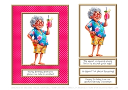 The secret to staying young - pink polka dot background