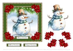 Cute Snowman Holiday Topper
