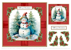 Cute Snowman Holiday Topper (Card Two)