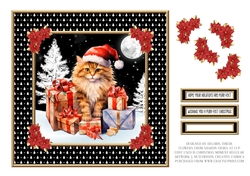 Cute Kitty Holiday Topper