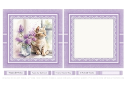 Lovely Kitty In The Flowers - Card 4