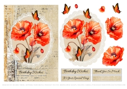 Image of cup1320300_74027 - Lovely Poppies And Butterflies