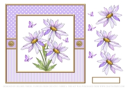 Lovely watercolor daisies - Card two