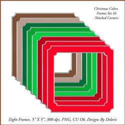 Christmas Colors Frames Set 16