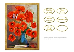 Pretty Poppies Topper And Labels
