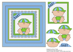Baby Boy Card Topper And Decoupage Layers
