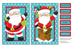 Santa Toppers Set 2  (Two 6 X 4 card toppers and sayings)