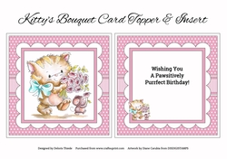 Wishing You A Pawsitively Purrfect Birthday Topper & Insert