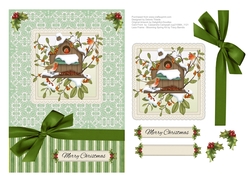 Lovely Birdhouse Winter Scene Topper