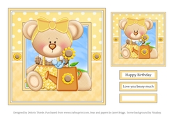 Cute Teddy Topper + Gift Tag