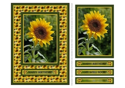 Lovely Sunflower Quick Card 5 X 7 Topper