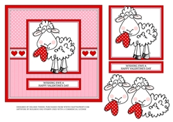 Wishing EWE A Happy Valentines Day 6X6 Topper