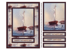 Nautical Birthday/Fathers Day Quick Card Topper