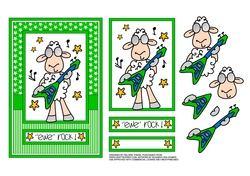 Ewe Rock (Green Topper Plus Decoupage)