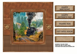 Steam Train 7 X 7 Quick Card Topper