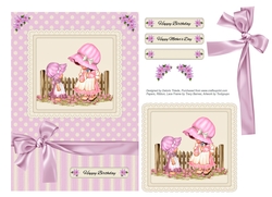 Cute Little Sisters Birthday/Mothers Day Topper No 2