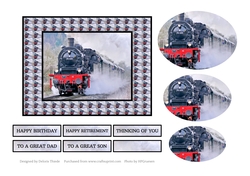 Steam Train Oval Pyramid Topper