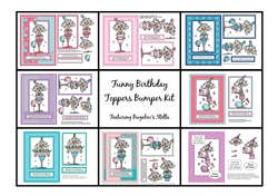 Stella Funny Birthday Bumper Kit - Incudes 8 Toppers