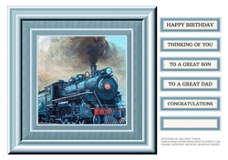 7 X 7 Steam Train Topper - Light Blue