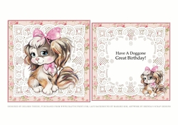 Have A Doggone Great Birthday Topper Plus Insert