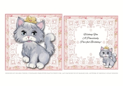 Wishing You A Pawsitively Purrfect Birthday Topper Plus Insert