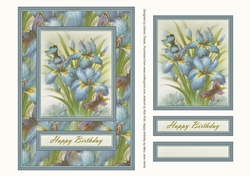 Lovely Rob Pohl Watercolor Iris Topper