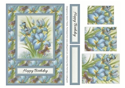 Lovely Rob Pohl Watercolor Iris Pyramid Topper
