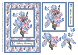 Butterflies And Flowers Birthday Topper