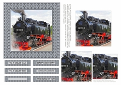 Steam Train Pyramid Topper Birthday/Fathers Day