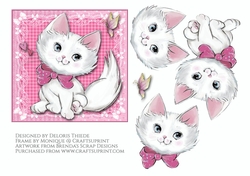 Cute Kitty Topper (Pink)