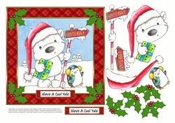 Have A Cool Yule -Cute Penguin And Bear