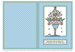 Stella - Print Cut Fold - Birthdays Are Natures Way (Blue/Yellow)