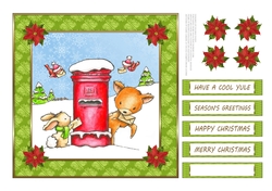Cute Bunny And Deer - Quick Card Topper