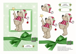 Happy Christmas Teddy Topper Step By Step