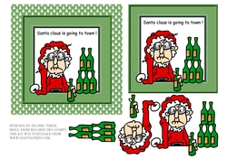 Santa clause is going to town - funny GUS in Santa suit