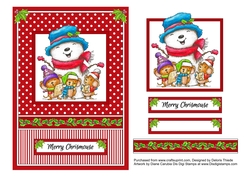 Cute little caroling mice 