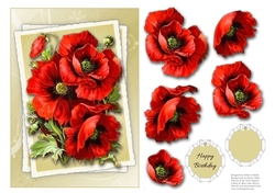Lovely poppies topper (gold)