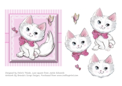 Cute Kitty Topper (White Kitty)