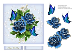 Blue Roses Step By Step Topper