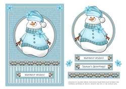 Cute little smiling snowman