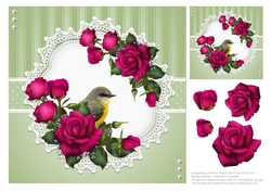 Beautiful Roses Topper Plus Gift Tag