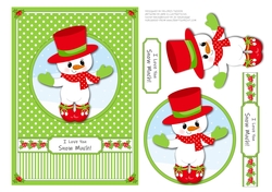 I love you snow much - cute snowman topper